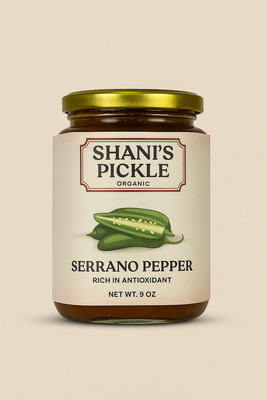 Shani’s Special Organic Serrano Pepper Pickle